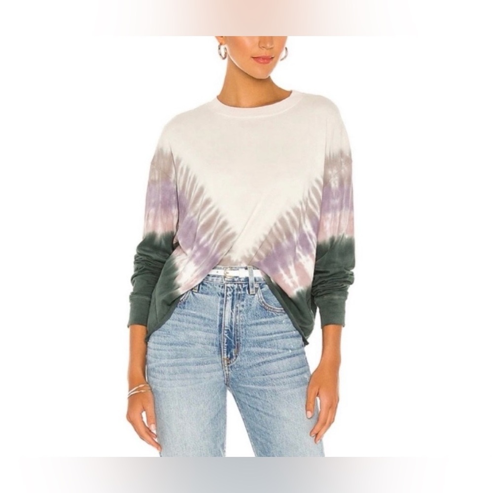 Daydreamer Dusty Rose Tie Dye Long Sleeve Crop Tee